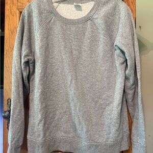Time and Tru Gray Crew Neck Sweater with Ribbed Cuffs